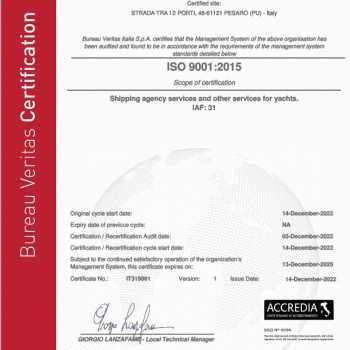 MSA Yacht is an ISO-9001:2015 certified company